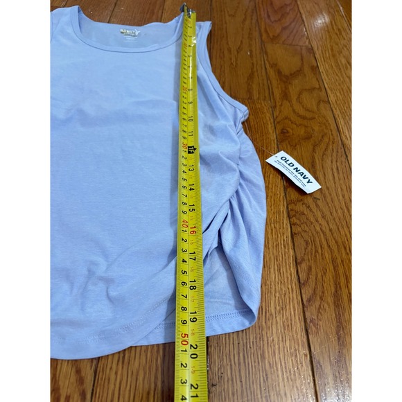 Old Navy Active Cloudmotion Go-Dry Ruched Tank Top Periwinkle Blue S Petite NEW - Picture 5 of 8
